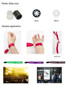 SecureLock Event Fabric Wristbands with Tamper Proof Closure Mechanism - Polyester or Ribbon