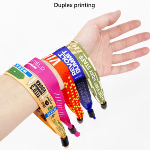 SecureLock Event Fabric Wristbands with Tamper Proof Closure Mechanism - Polyester or Ribbon