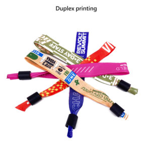 SecureLock Event Fabric Wristbands with Tamper Proof Closure Mechanism - Polyester or Ribbon