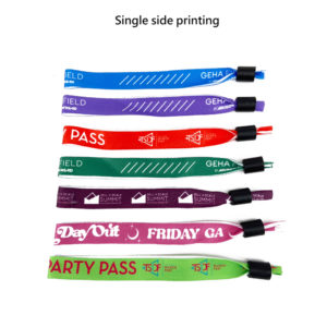 SecureLock Event Fabric Wristbands with Tamper Proof Closure Mechanism - Polyester or Ribbon