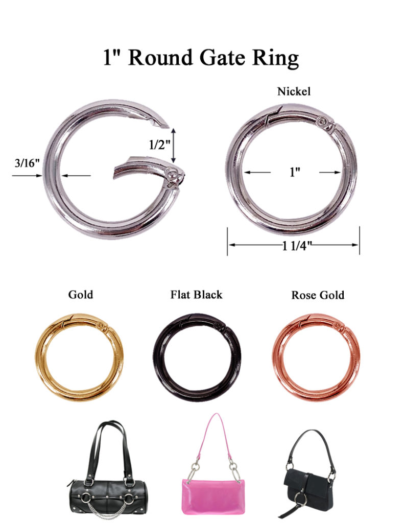 1" Zinc Alloy Spring Loaded Gate Snap O-Ring with Rust-Resistant Coating