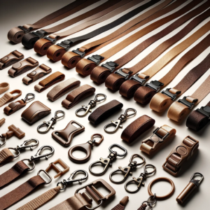 Rich Brown Lanyards: Diverse Hardware Choices for Custom-Fit Straps