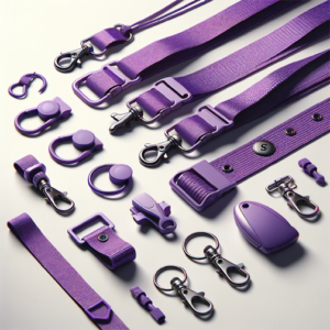 Violet Hue Choice Lanyards: Unlimited Hardware Possibilities - Tailor-Made Tethers for All Purposes