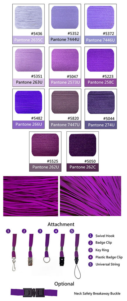 Choose Your Purple Lanyards