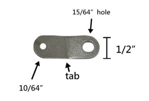 Stainless Steel Cable with Tab and Loop End - 12-inch, 1/16