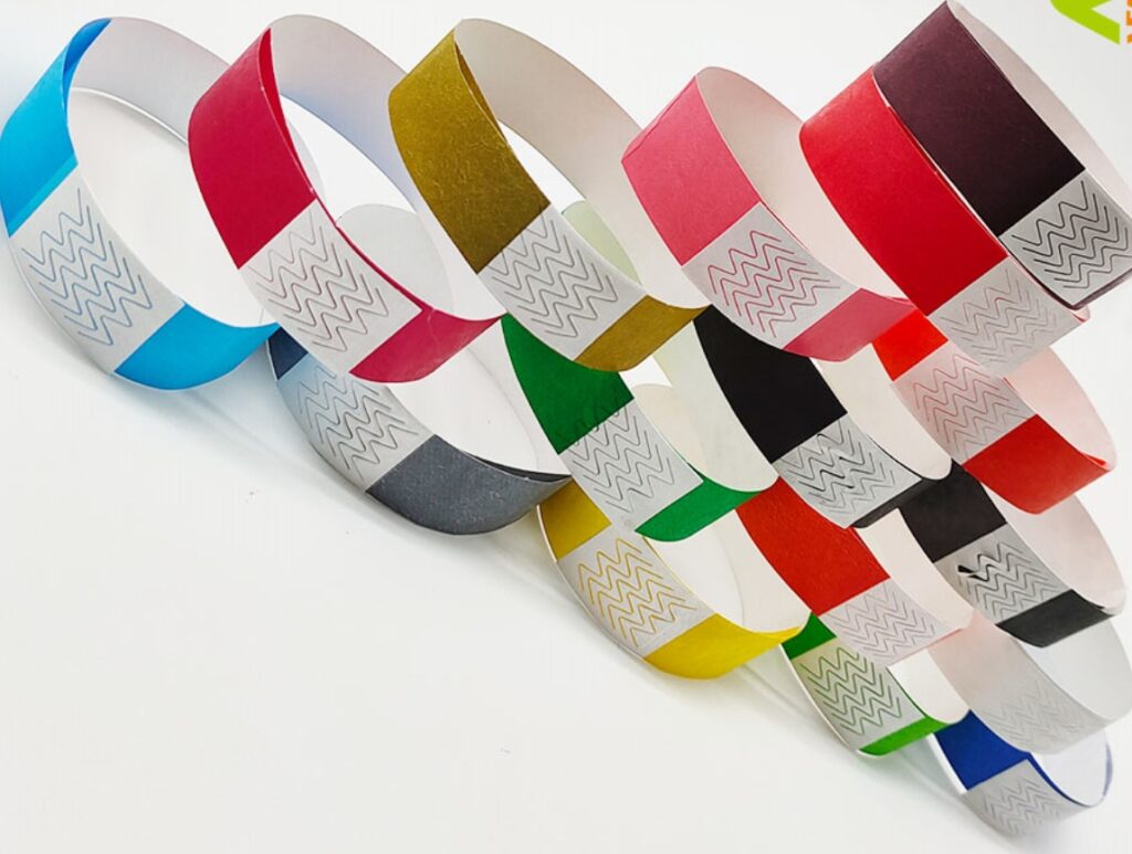 Custom Color Match Tyvek Wristbands – Solid Plain, PMS Color Options 500 Per Pack