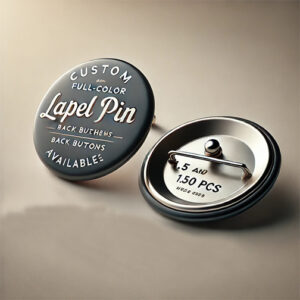 Custom Full Color Round Back Button with Safety Pin - (1.5" & 2")