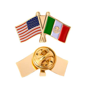 Custom Metal Hard Enamel Lapel Pins - Country Flags & Logos (1.5" & 2")