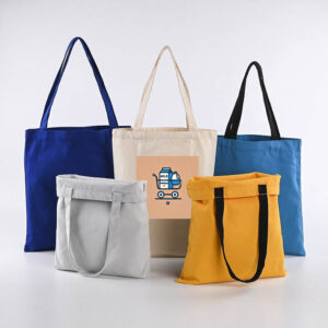 Custom Color Cotton Canvas Tote Bag – Durable, Stylish, and Fully Customizable (12" x 16" x 4")