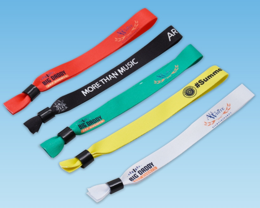 SecureLock Polyester Event Wristbands with One Way Locking Closure