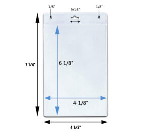 4x6 Transparent Vertical ID Badge Holder