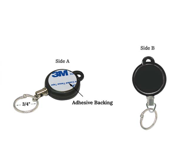 Heavy-Duty Retractable Badge Reel with 3M Adhesive Backing and Binder Ring – Secure, Versatile, and Built to Last