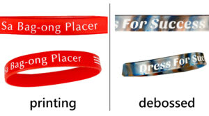 Custom Debossed or Embossed Silicone Wristbands – PMS Color Matching, Waterproof, 100% Silicone