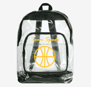 Custom Clear PVC Backpack – Stadium Approved, Durable, and Spacious - BLACK