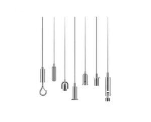 Adjustable Ceiling Hanging Cable System – Custom-Length Steel Wire for Signage, Displays, and Decor Installations