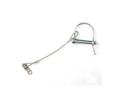 D-Type Wire Lock Pin with Tongue – Zinc-Plated Solid Steel with Quick Release Ring (6mm x 56mm)