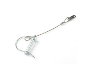 D-Type Wire Lock Pin with Tongue – Zinc-Plated Solid Steel with Quick Release Ring (6mm x 56mm)