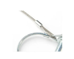 D-Type Wire Lock Pin with Tongue – Zinc-Plated Solid Steel with Quick Release Ring (6mm x 56mm)