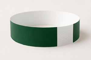 Forest Green Tyvek Wristbands – 3/4" x 10" (500 Pieces/Pack)
