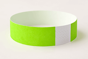 Neon Green Tyvek Wristbands 3/4" x 10" – 500 Count – Bright Event ID Bands