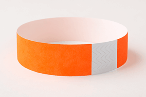 Neon Orange Tyvek Wristbands – 3/4" x 10" (500 Pieces/Pack)
