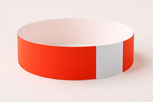 Orange-Red Tyvek Wristbands – 3/4" x 10" (500 Pieces/Pack)