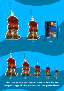 Acrylic Double-sided Custom Full/Partial Body Pet Cut-out Charm Keychain With Universal Cellphone String