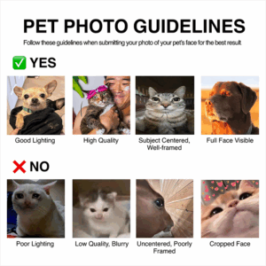 Acrylic Double-sided Custom Pet Face Cut-out Charm Keychain With Stainless Steel Keyring