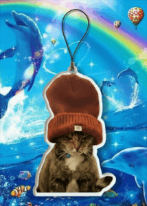 Acrylic Double-sided Custom Full/Partial Body Pet Cut-out Charm Keychain With Universal Cellphone String