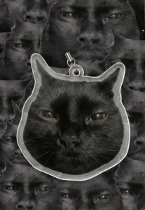 Acrylic Double-sided Custom Pet Face Cut-out Charm Keychain With Universal Cellphone String