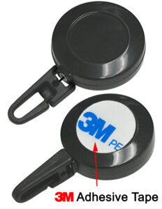 Retractable Multi-Use Accessory Holder with Plastic Snap Hook and 3M Adhesive Backing
