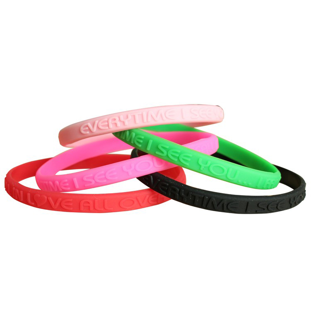 Custom 1/2" Silicone Wristbands – Printed, Debossed, Embossed, Color-Filled & Specialty Designs