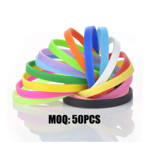 Custom 1/2" Silicone Wristbands – Printed, Debossed, Embossed, Color-Filled & Specialty Designs