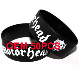 Custom 1" Wide Silicone Bracelets – Debossed, Embossed, Printed & Color Filled