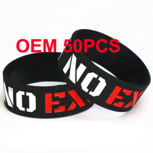 Custom 1" Wide Silicone Bracelets – Debossed, Embossed, Printed & Color Filled