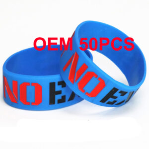 Custom 1" Wide Silicone Bracelets – Debossed, Embossed, Printed & Color Filled