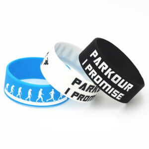 Custom 1" Wide Silicone Bracelets – Debossed, Embossed, Printed & Color Filled