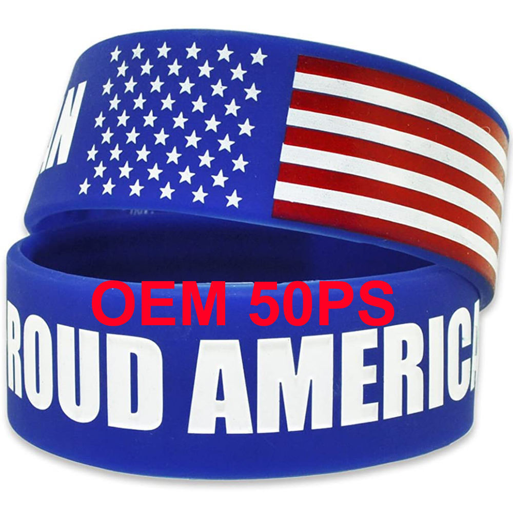 Custom 1" Wide Silicone Bracelets – Debossed, Embossed, Printed & Color Filled