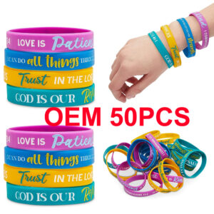 Custom Debossed Color-Filled Silicone Wristbands – Personalized Awareness, Fundraiser & Promotional Bracelets