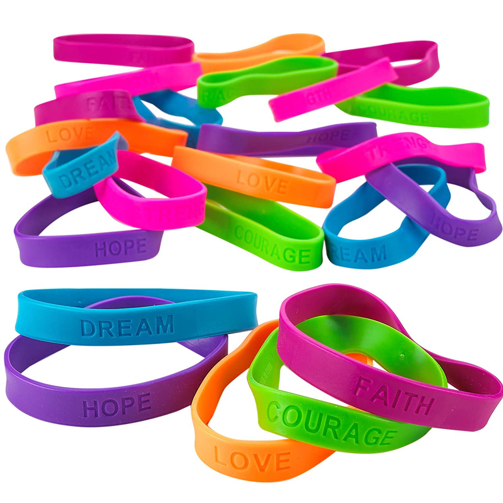 Custom Debossed Silicone Wristbands – Personalized Awareness, Fundraising & Event Bracelets