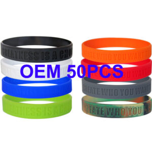 Custom Debossed Silicone Wristbands – Personalized Awareness, Fundraising & Event Bracelets