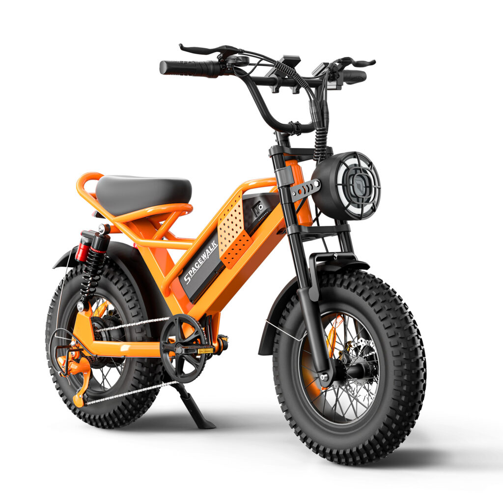 M6 Fat Tire Electric Bike – 500W Motor, 50-60 Mile Range, Full Suspension, 16" x 4" All-Terrain Tires