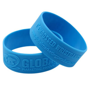 Custom Embossed Silicone Wristbands – Raised Logo & Message Wristbands