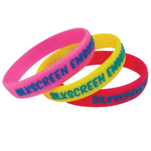 Custom Embossed & Color Filled Silicone Wristbands