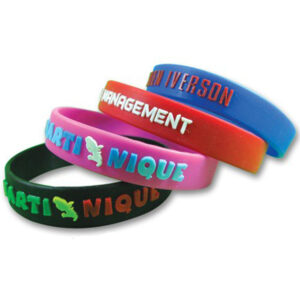 Custom Embossed & Color Filled Silicone Wristbands