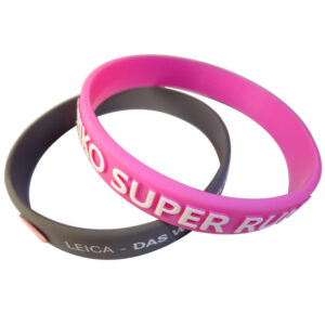 Custom Embossed & Color Filled Silicone Wristbands