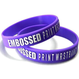 Custom Embossed & Color Filled Silicone Wristbands