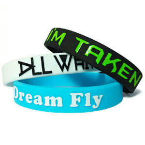 Custom Embossed & Color Filled Silicone Wristbands