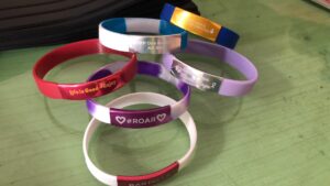 Custom Silicone Wristband with Stainless Steel Metal Plate
