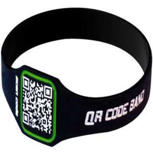 Custom QR Code Silicone Wristbands – Printed Smart Wristbands – 1/2", 3/4" & 1" Wide – MOQ 50